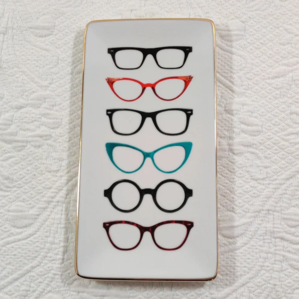 Galison Reading Glasses Plate - Picture 1 of 6